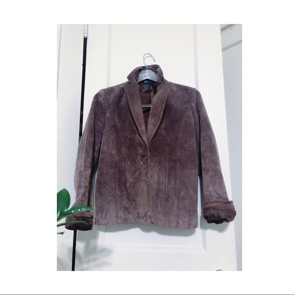 Brown suede jacket